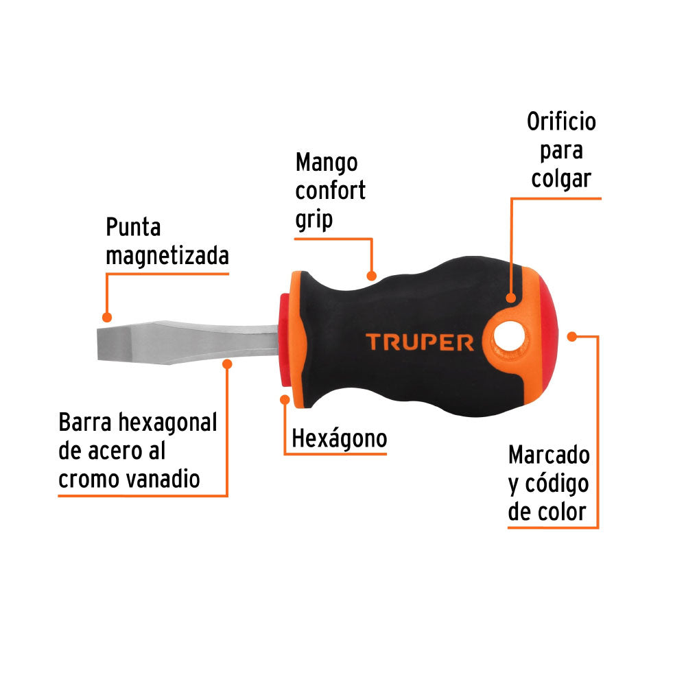 Desarmador Plano Truper 1/4" x 1-1/2"