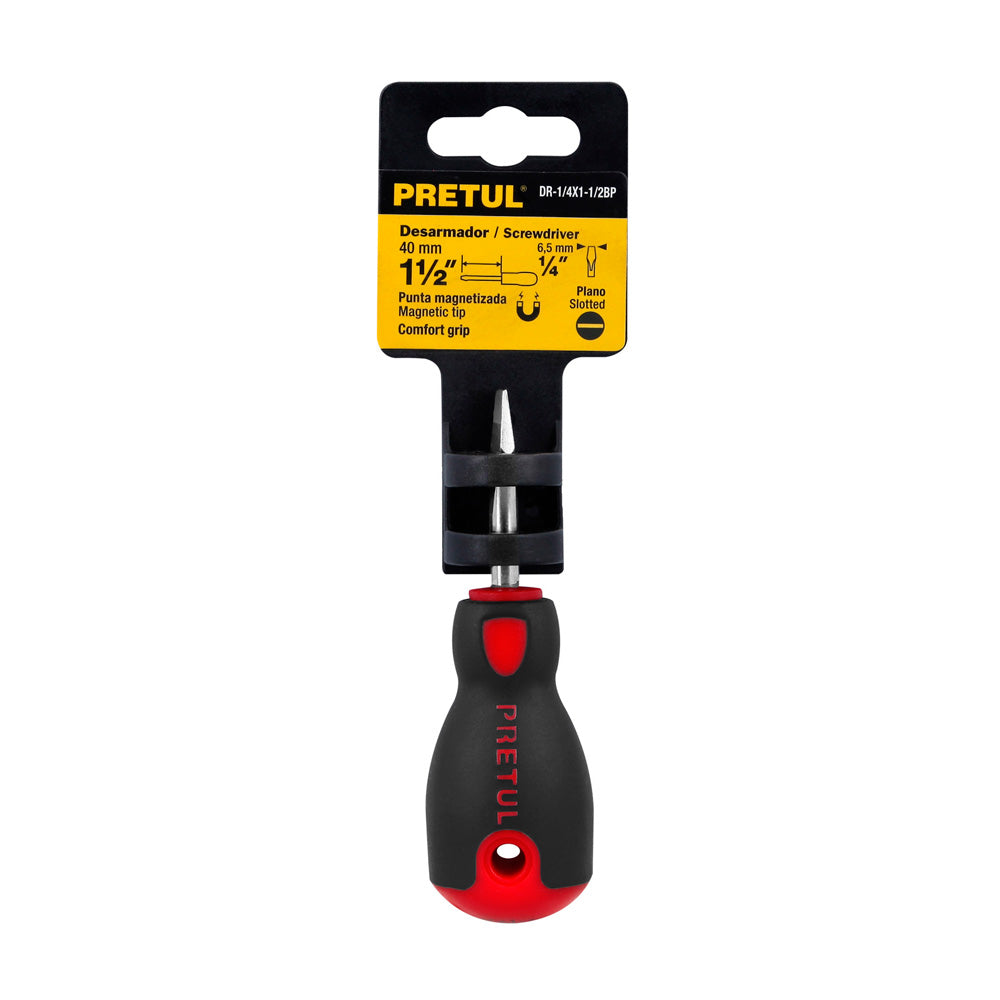 Desarmador  Pretul Plano 1/4" x 1-1/2" Mango Comfort Grip