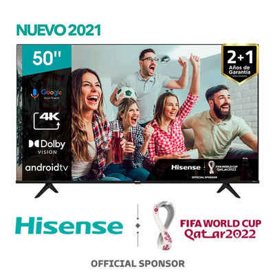 Televisor Hisense 50 Resolución 4K Ultra HD Android Compatible Con Alexa