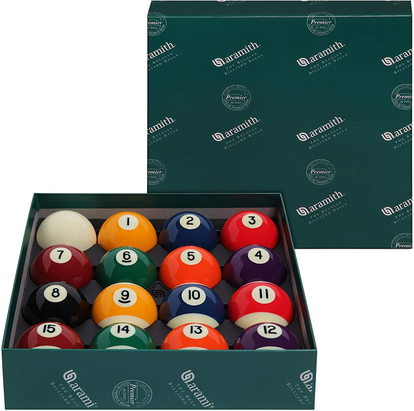 Aramith Premier - Juego de 16 bolas de billar de 2 1/4 pulgadas