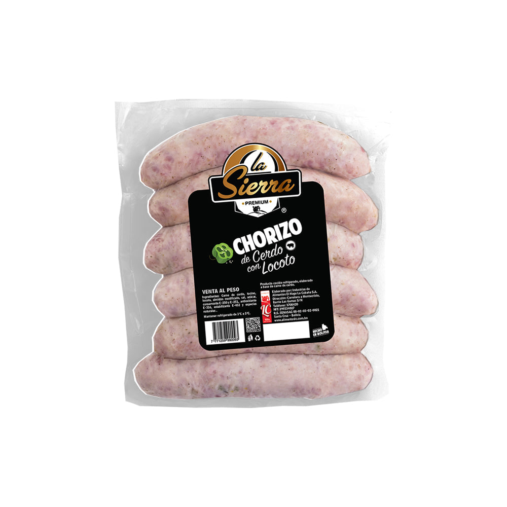 Chorizo de Cerdo con Locoto, A/V, 500 g