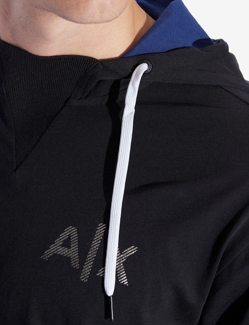 Sudadera con Capucha y Logo de Raya Metalizadas Para Varón