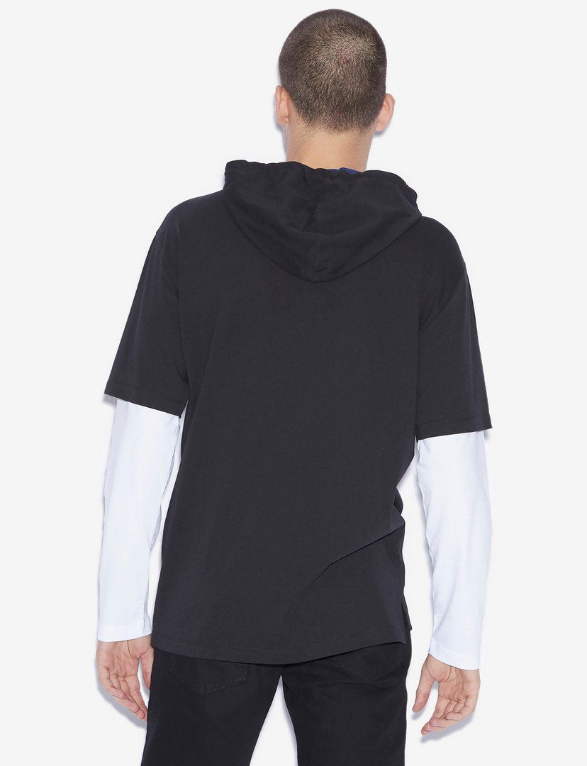 Sudadera con Capucha y Logo de Raya Metalizadas Para Varón