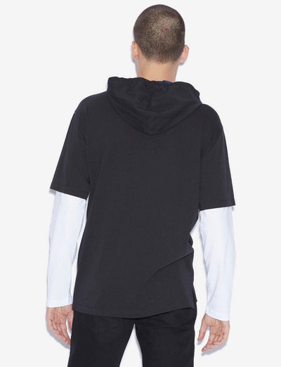 Sudadera con Capucha y Logo de Raya Metalizadas Para Varón