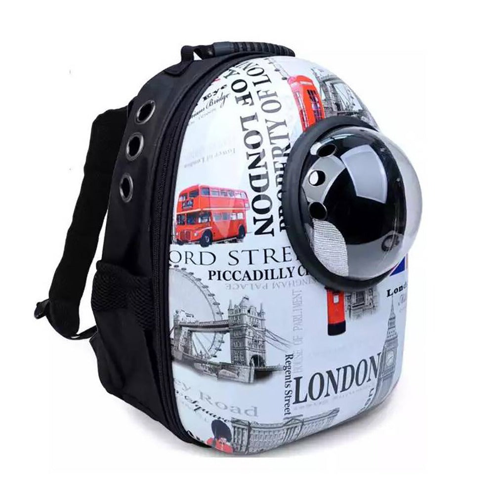 Mochila Transportadora Gato con Burbuja - Diseño London
