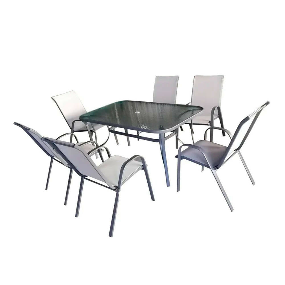 Juego De Comedor Impulse Jardín 6 Puestos Gris