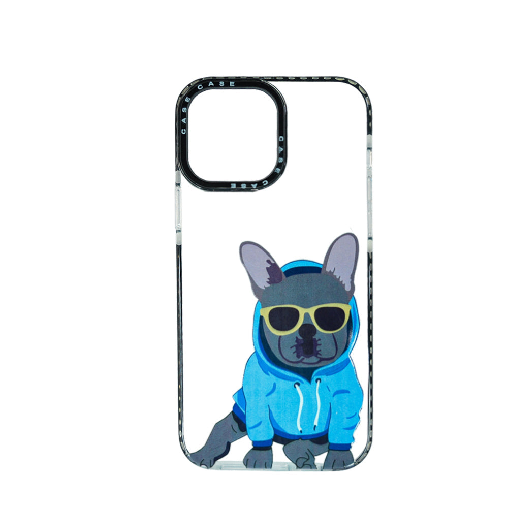 Funda Iphone 13 ProMax Bull Dog Blue