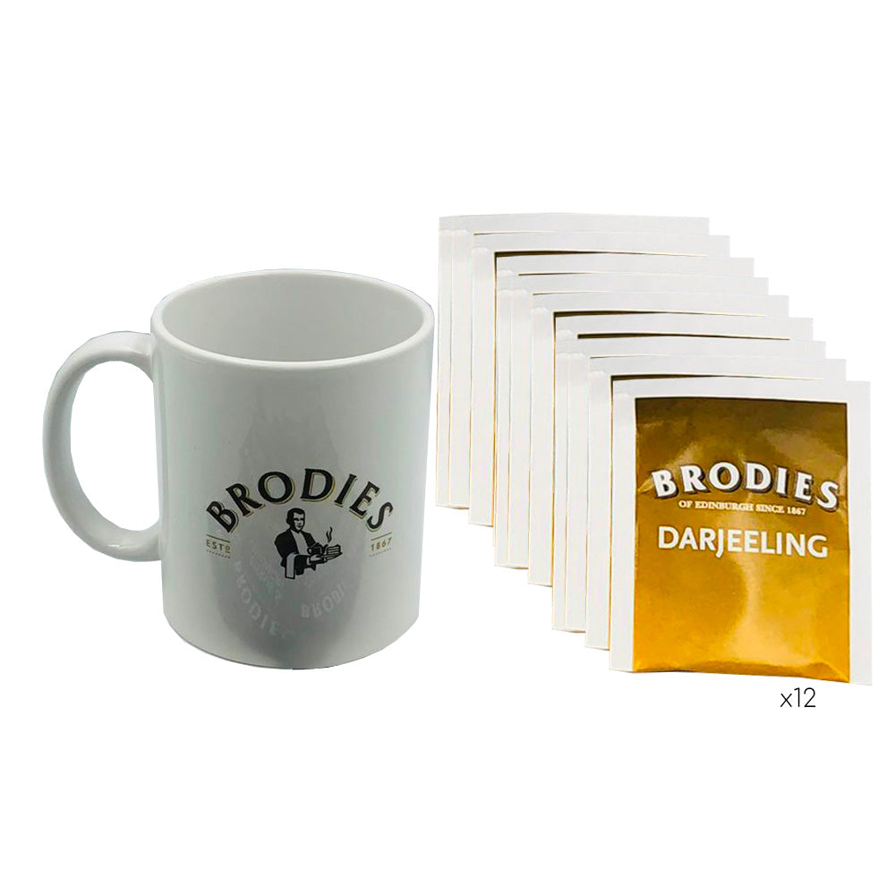 Taza Brodies + 12 Sobres de Té