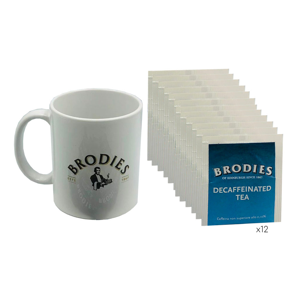 Taza Brodies + 12 Sobres de Té