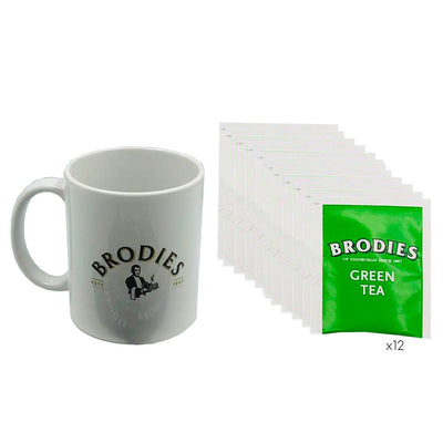 Taza Brodies + 12 Sobres de Té