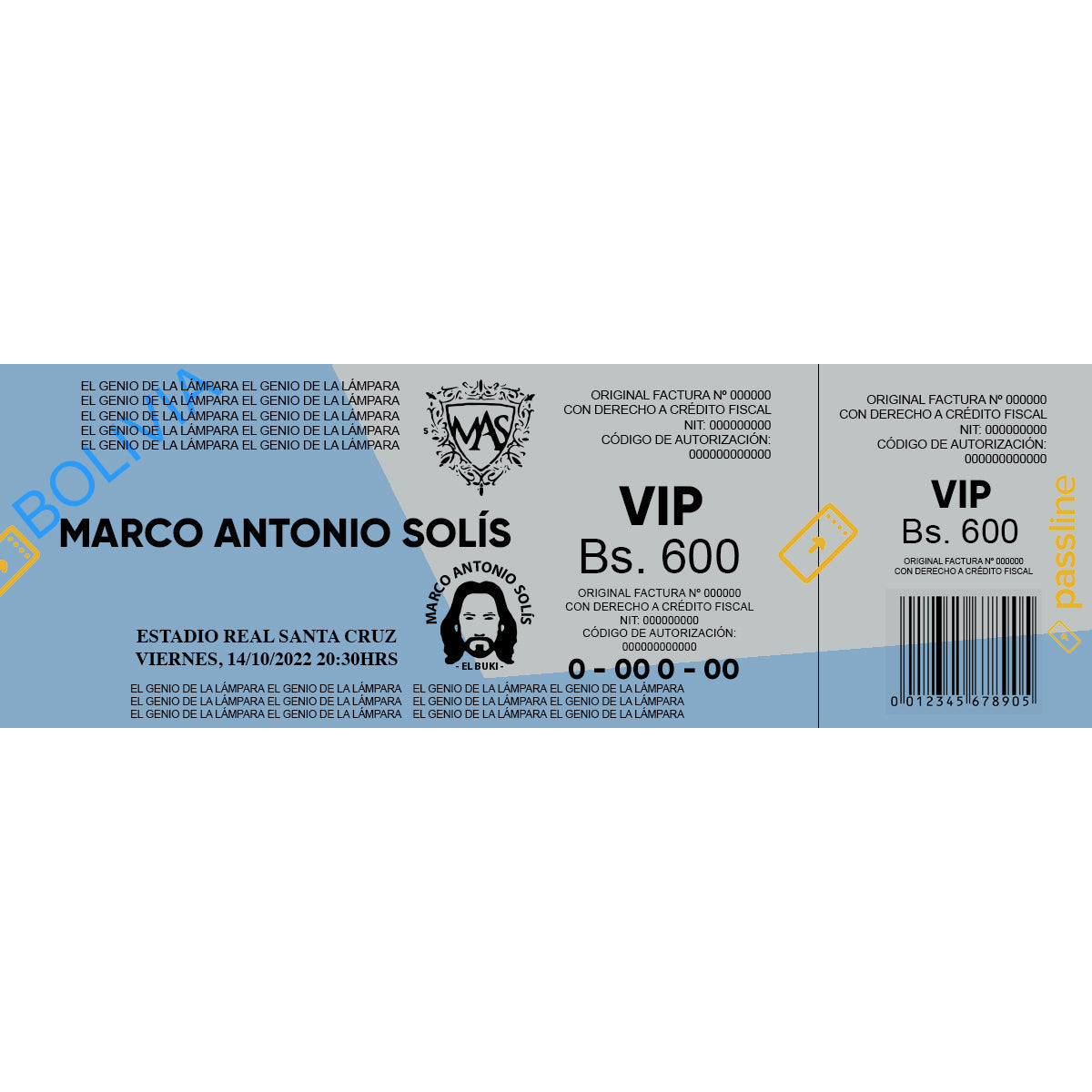 Pre Venta- Entrada Concierto Marco Antonio Solis - Sector Vip
