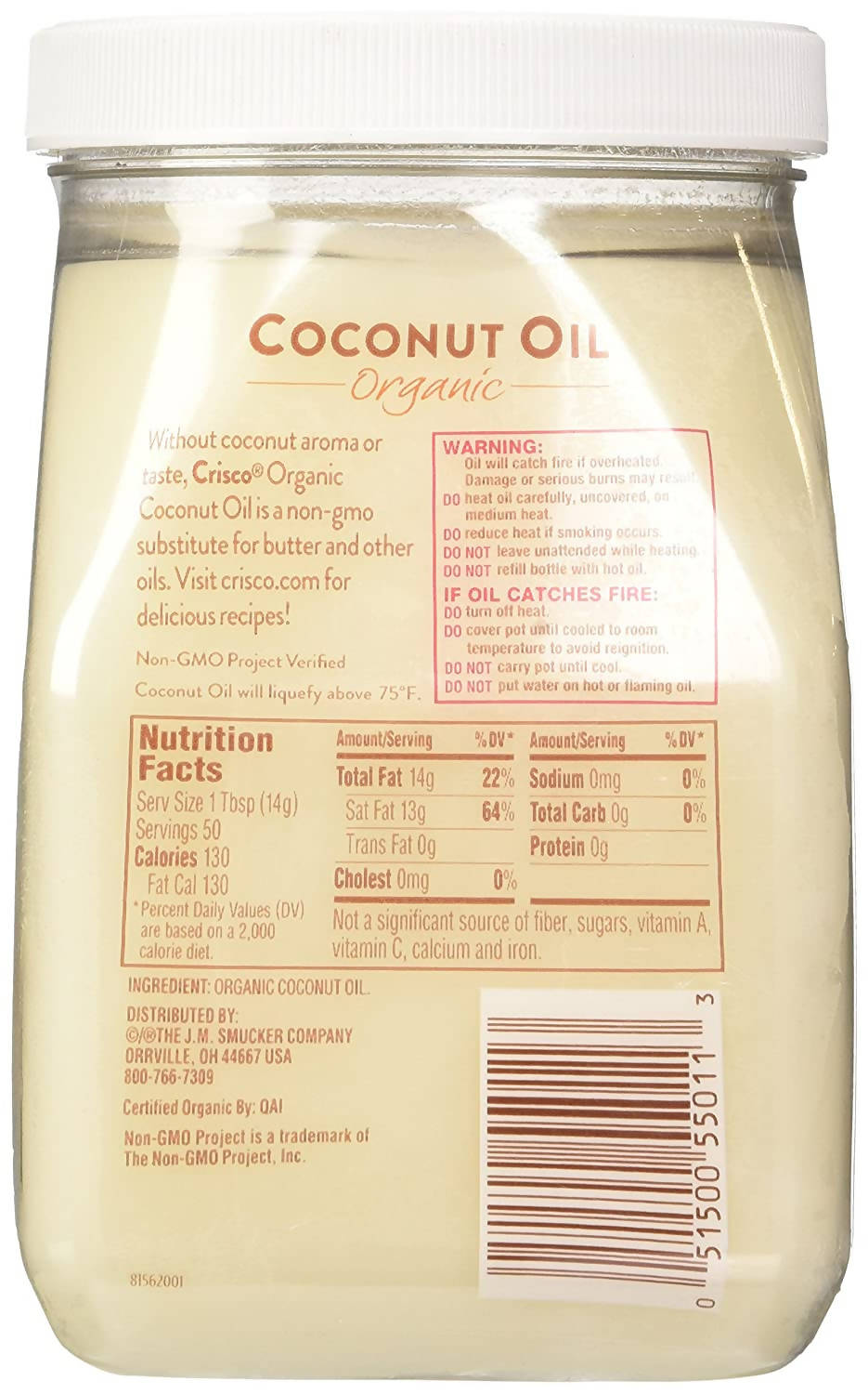 Aceite Orgánico Crisco - Coco