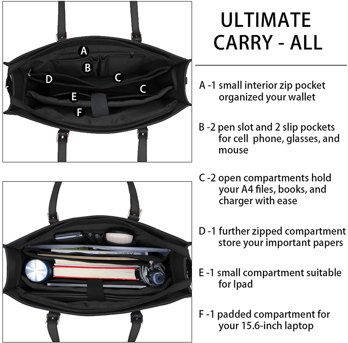 Bolsa NUBILY para Laptop de 15.6 pulgadas Material de Piel