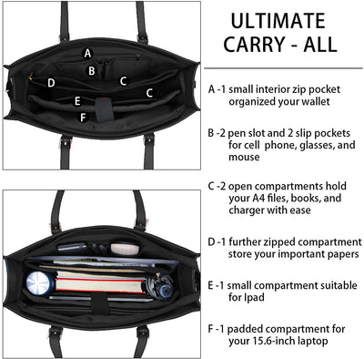 Bolsa NUBILY para Laptop de 15.6 pulgadas Material de Piel