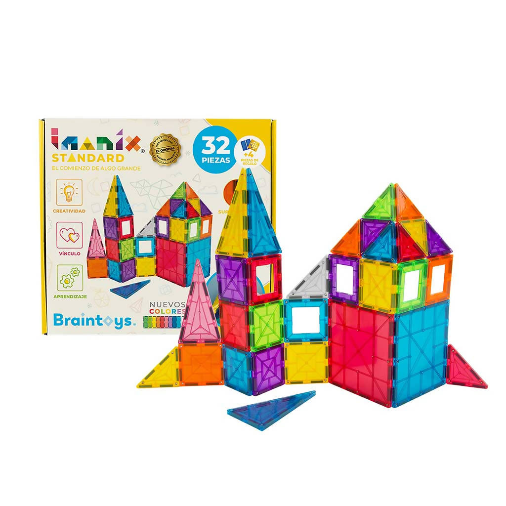 Juego de Construcción Estándar Imanix - Braintoys De 32 Piezas